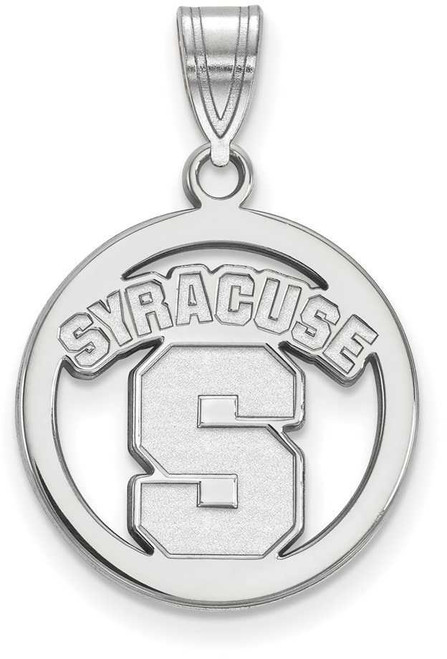 Image of Sterling Silver Syracuse University Small Pendant in Circle by LogoArt