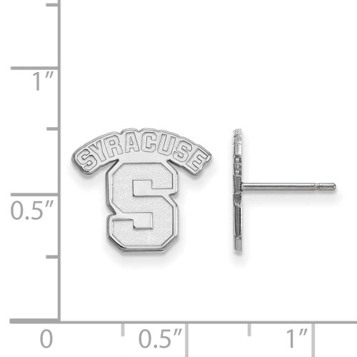 Image of Sterling Silver Syracuse University Small Post Earrings by LogoArt (SS008SYU)