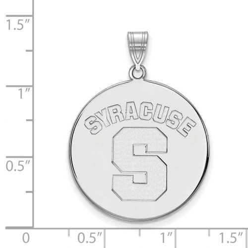 Image of Sterling Silver Syracuse University XL Disc Pendant by LogoArt (SS044SYU)