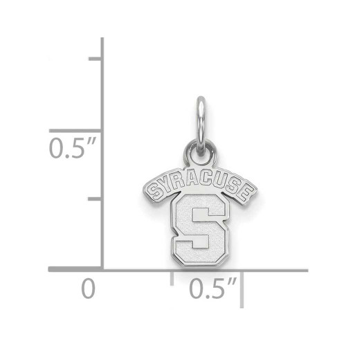 Image of Sterling Silver Syracuse University X-Small Pendant by LogoArt (SS001SYU)