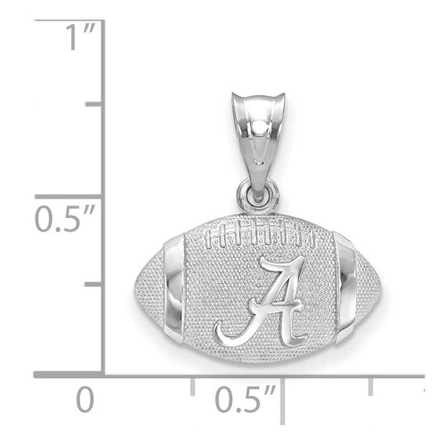 Image of Sterling Silver The University of Alabama 3D Football w/ Logo Pendant by LogoArt