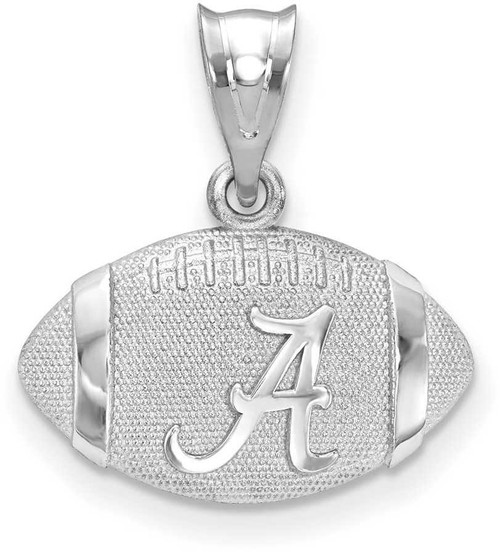 Image of Sterling Silver The University of Alabama 3D Football w/ Logo Pendant by LogoArt