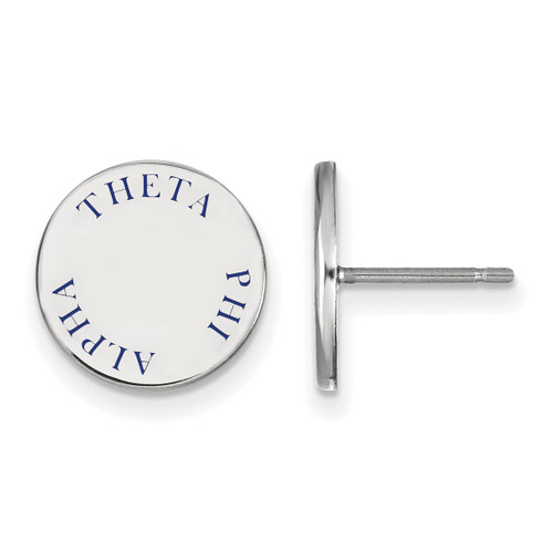 Sterling Silver Theta Phi Alpha Enamel Post Earrings by LogoArt (SS020TPA)
