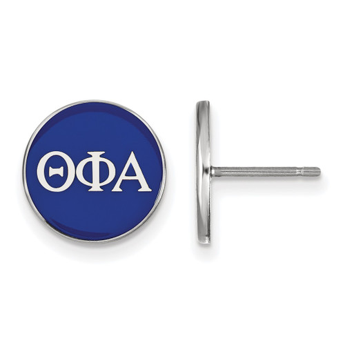Sterling Silver Theta Phi Alpha Enamel Post Earrings by LogoArt (SS031TPA)