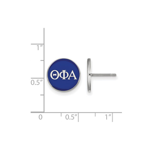 Sterling Silver Theta Phi Alpha Enamel Post Earrings by LogoArt (SS031TPA)