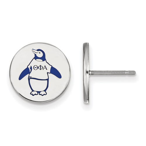 Sterling Silver Theta Phi Alpha Enamel Post Earrings by LogoArt (SS047TPA)