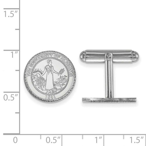 Image of Sterling Silver University of Alabama Crest Cuff Links by LogoArt