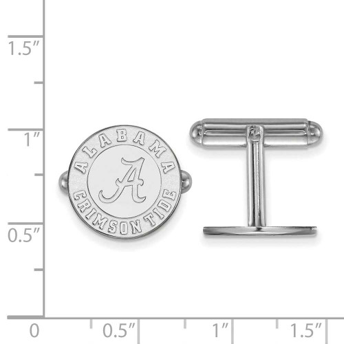 Image of Sterling Silver University of Alabama Cuff Links by LogoArt (SS052UAL)