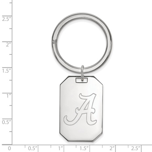 Sterling Silver University of Alabama Key Chain by LogoArt