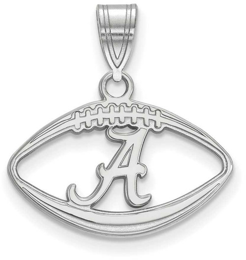 Image of Sterling Silver University of Alabama Pendant in Football by LogoArt