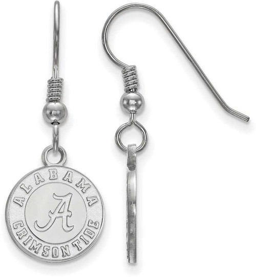 Image of Sterling Silver University of Alabama Small Dangle Earrings by LogoArt SS048UAL