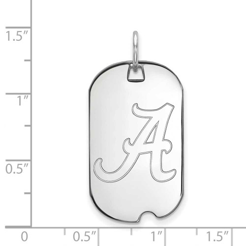 Image of Sterling Silver University of Alabama Small Dog Tag by LogoArt