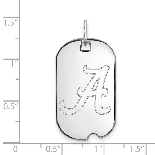Sterling Silver University of Alabama Small Dog Tag by LogoArt