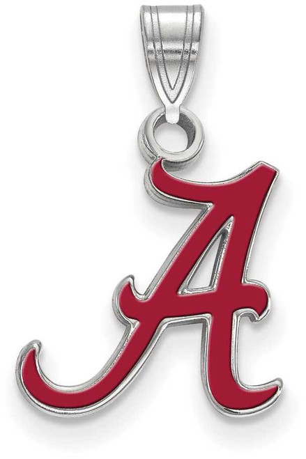 Image of Sterling Silver University of Alabama Small Enamel Pendant by LogoArt