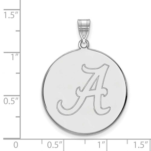 Image of Sterling Silver University of Alabama XL Disc Pendant by LogoArt (SS085UAL)