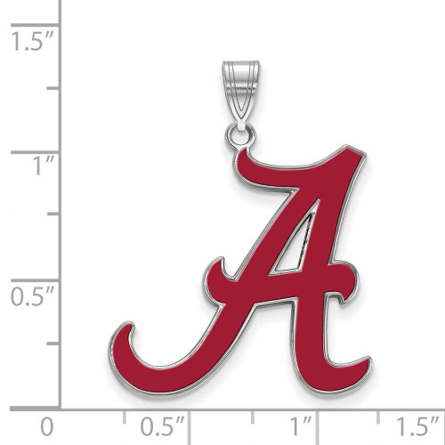 Image of Sterling Silver University of Alabama XL Enamel Pendant by LogoArt