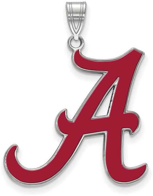 Image of Sterling Silver University of Alabama XL Enamel Pendant by LogoArt