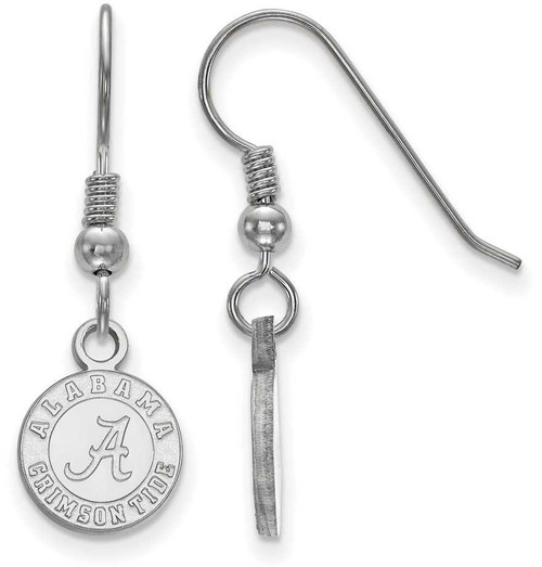 Image of Sterling Silver University of Alabama X-Small Dangle Earrings LogoArt (SS047UAL)