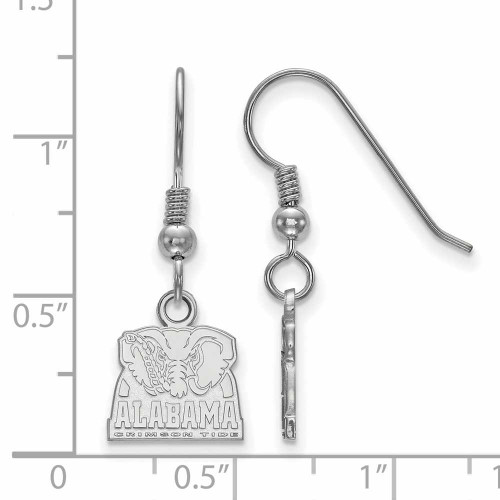 Image of Sterling Silver University of Alabama X-Small Dangle Earrings LogoArt (SS064UAL)