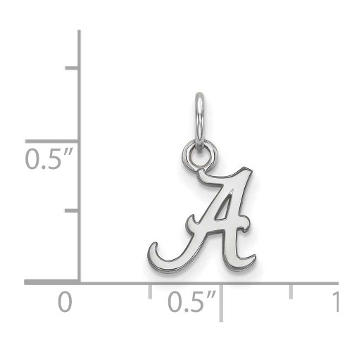 Image of Sterling Silver University of Alabama X-Small Pendant by LogoArt (SS001UAL)