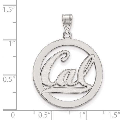 Sterling Silver University of California Berkeley L Pendant in Circle by LogoArt