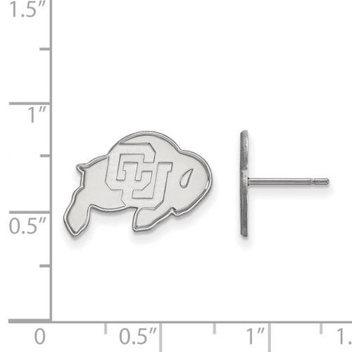 Sterling Silver University of Colorado Small Post Earrings by LogoArt (SS008UCO)