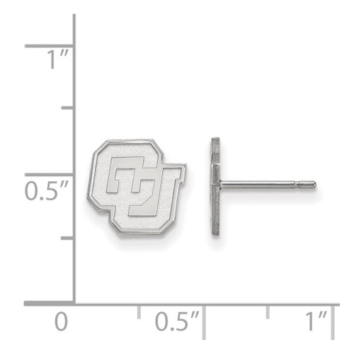 Sterling Silver University of Colorado X-Small Post Earrings by LogoArt SS030UCO