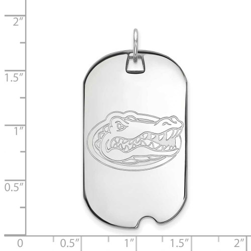 Image of Sterling Silver University of Florida Large Dog Tag by LogoArt