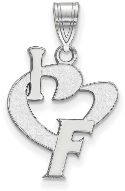Image of Sterling Silver University of Florida Large I Love Logo Pendant LogoArt SS068UFL