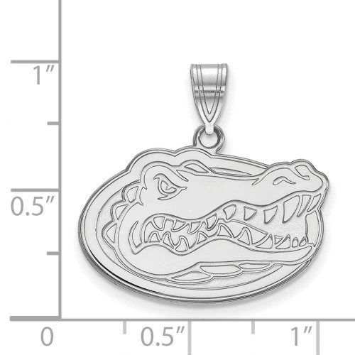 Image of Sterling Silver University of Florida Medium Pendant by LogoArt (SS003UFL)