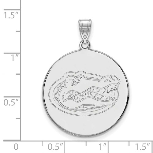 Image of Sterling Silver University of Florida XL Disc Pendant by LogoArt (SS077UFL)