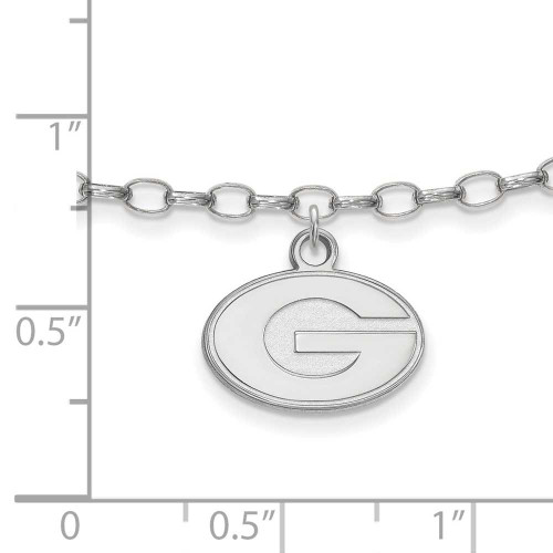 Image of Sterling Silver University of Georgia Anklet by LogoArt