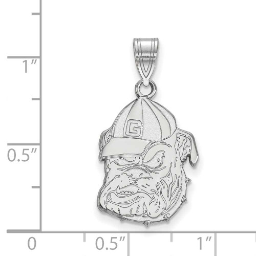 Image of Sterling Silver University of Georgia Large Pendant by LogoArt (SS046UGA)