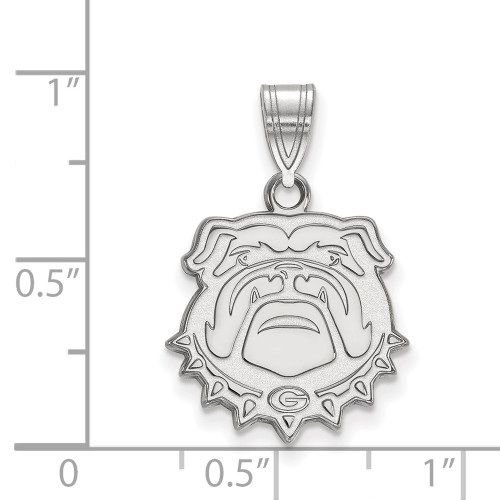 Sterling Silver University of Georgia Medium Pendant by LogoArt (SS071UGA)