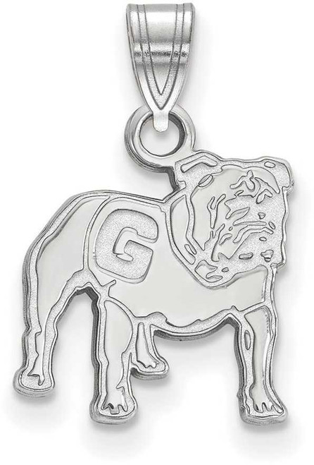 Image of Sterling Silver University of Georgia Small Pendant by LogoArt (SS059UGA)