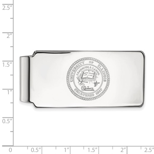 Sterling Silver University of Illinois Crest Money Clip by LogoArt