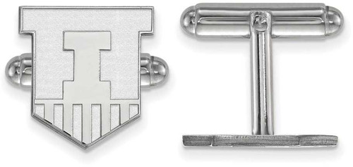 Image of Sterling Silver University of Illinois Cuff Links by LogoArt (SS052UIL)