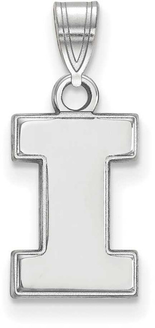 Image of Sterling Silver University of Illinois Small Pendant by LogoArt (SS002UIL)