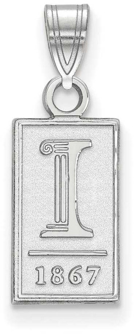 Image of Sterling Silver University of Illinois Small Pendant by LogoArt (SS062UIL)