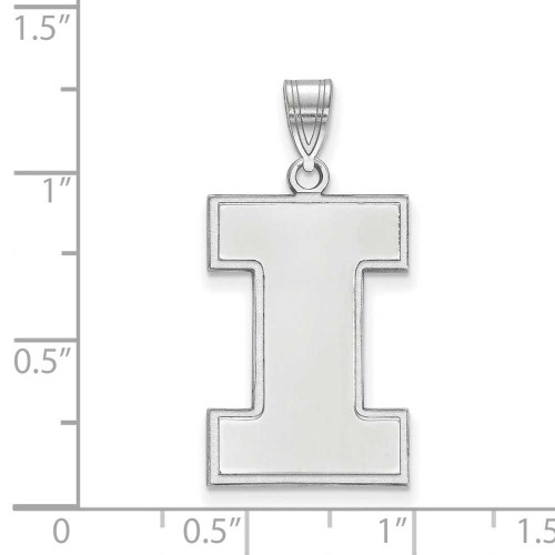Image of Sterling Silver University of Illinois XL Pendant by LogoArt
