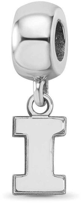 Image of Sterling Silver University of Illinois X-Small Dangle Bead Charm by LogoArt