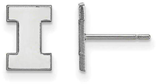 Image of Sterling Silver University of Illinois X-Small Post Earrings by LogoArt SS008UIL