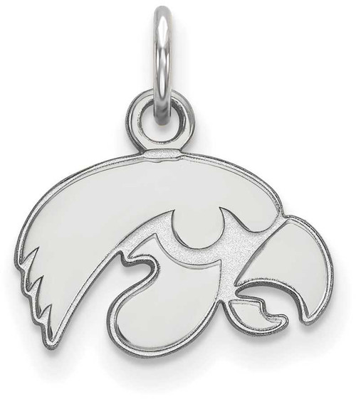 Image of Sterling Silver University of Iowa X-Small Pendant by LogoArt (SS001UIA)