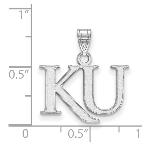 Image of Sterling Silver University of Kansas Small Pendant by LogoArt (SS051UKS)