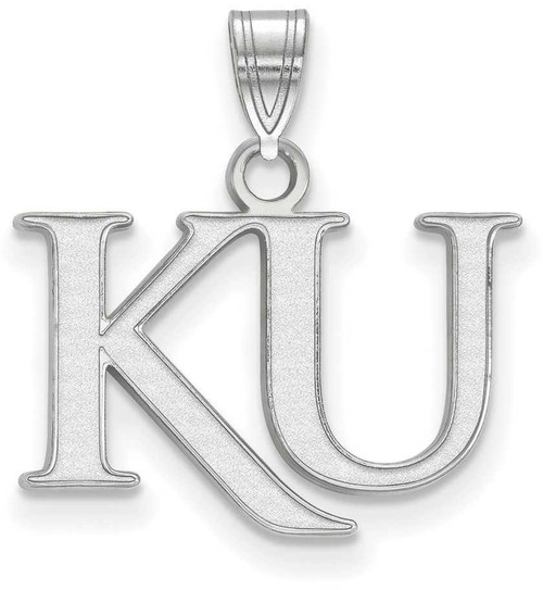 Image of Sterling Silver University of Kansas Small Pendant by LogoArt (SS051UKS)