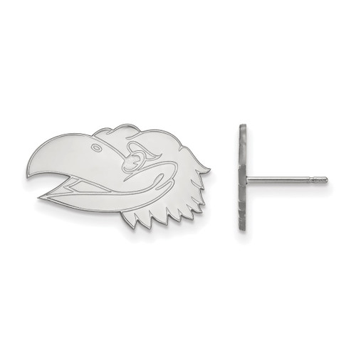 Sterling Silver University of Kansas Small Post Earrings by LogoArt (SS046UKS)