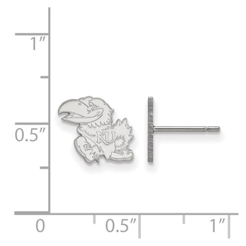 Sterling Silver University of Kansas X-Small Post Earrings by LogoArt (SS008UKS)