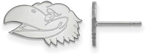 Image of Sterling Silver University of Kansas X-Small Post Earrings by LogoArt (SS045UKS)