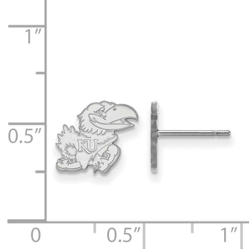 Image of Sterling Silver University of Kansas X-Small Post Earrings by LogoArt (SS055UKS)