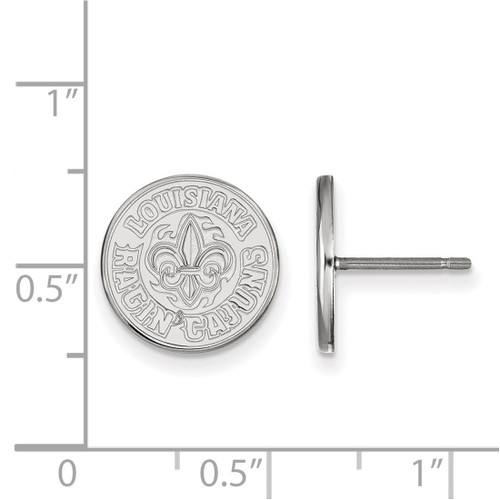 Sterling Silver University of Louisiana at Lafayette Small Post Earrings LogoArt